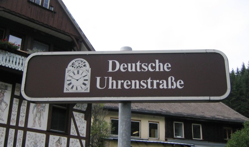 Schild Deustche Uhrenstraße