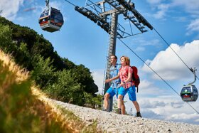 Wanderer kit Arberbahn Ostbayern Tourismus