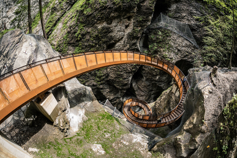 Helix-Wendeltreppe in der Liechtensteinklamm