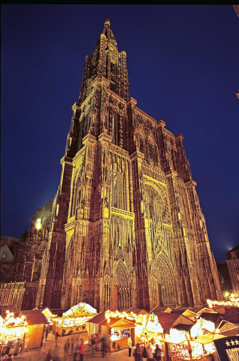 Straßburger Münster bei Nacht – © Office de Tourisme de Strasbourg, Christophe Hamm