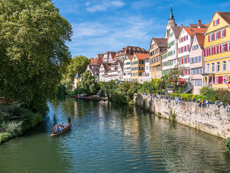 Stocherkahnfahrt in Tübingen am Neckar