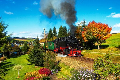 Fichtelbergbahn im Herbst 