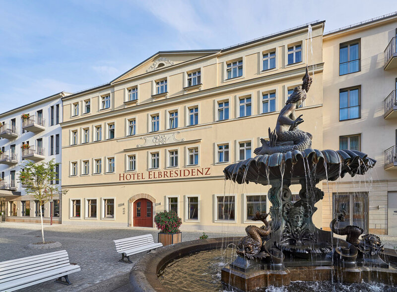 Hotel Elbresidenz mit Blick über den Marktplatz