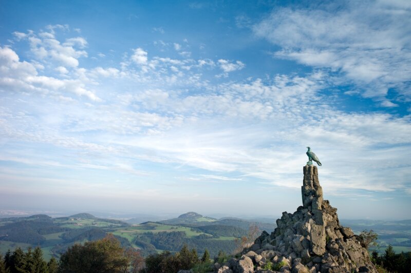 Panoramablick vom Fliegerdenkmal in der Rhön