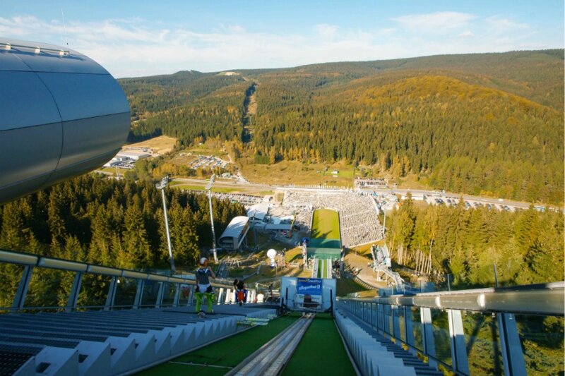 Sprungschanze von oben