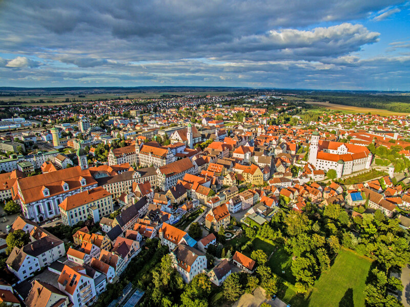 Stadtpanorama Dillingen an der Donau – Blick auf die barocke Kreisstadt