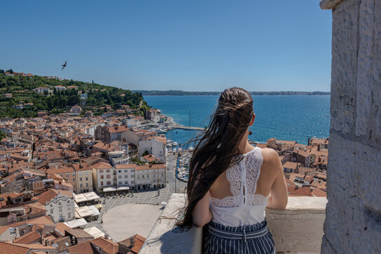 Piran-Glockenturm-Panoramablick