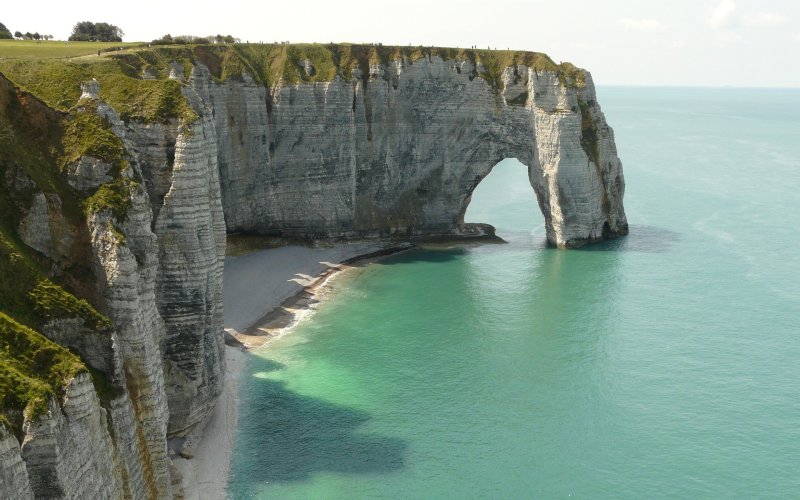 Felsen von Etretat in der Normandie in Frankreich