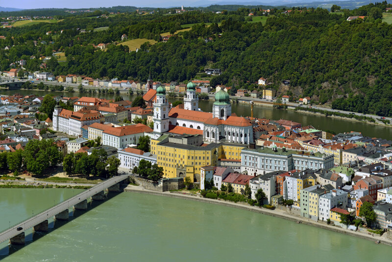 Passau Altstadt mit Dreiflüsseeck
