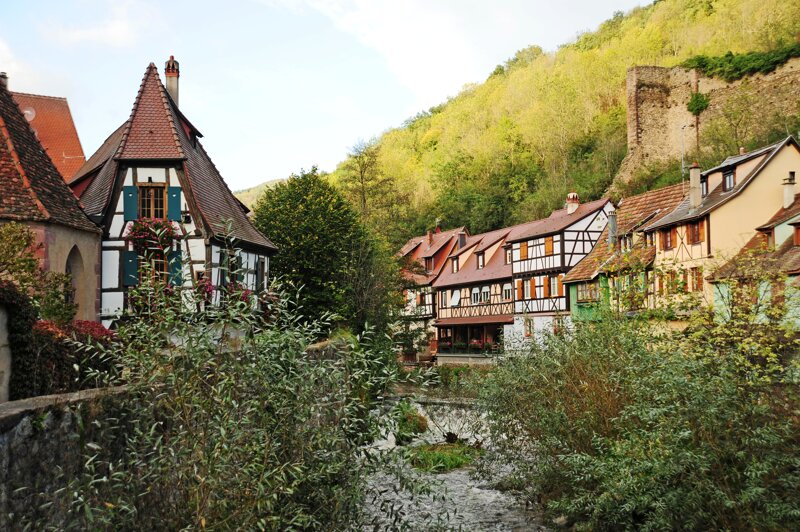 Kaysersberg, Häuser an der Weiss