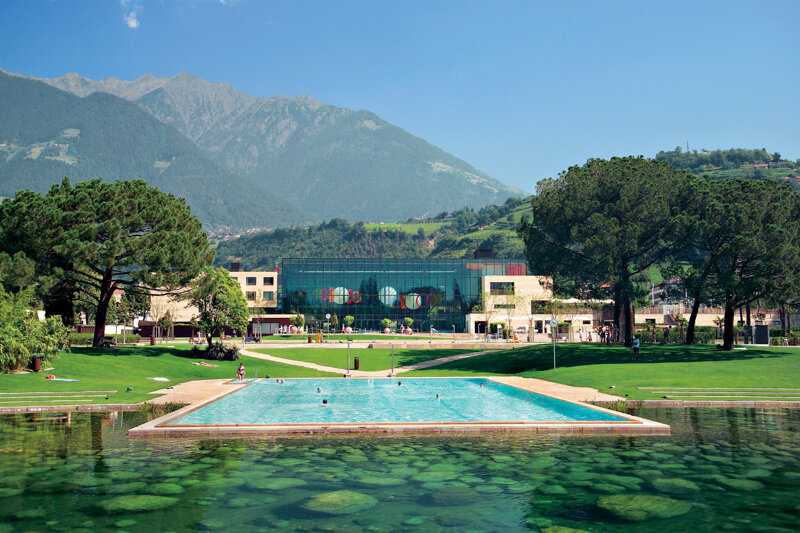 Therme Meran, Italien., Außenaufnahme