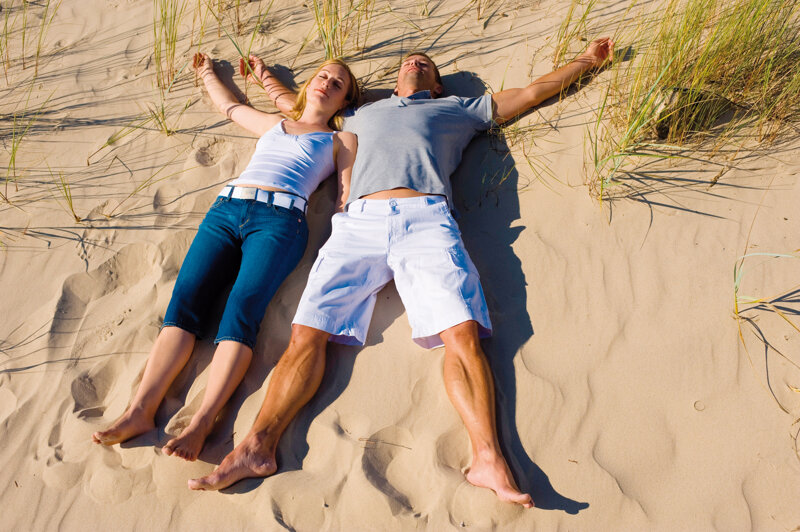 Genießer am Strand vor der Düne©König, Jens,UTG
