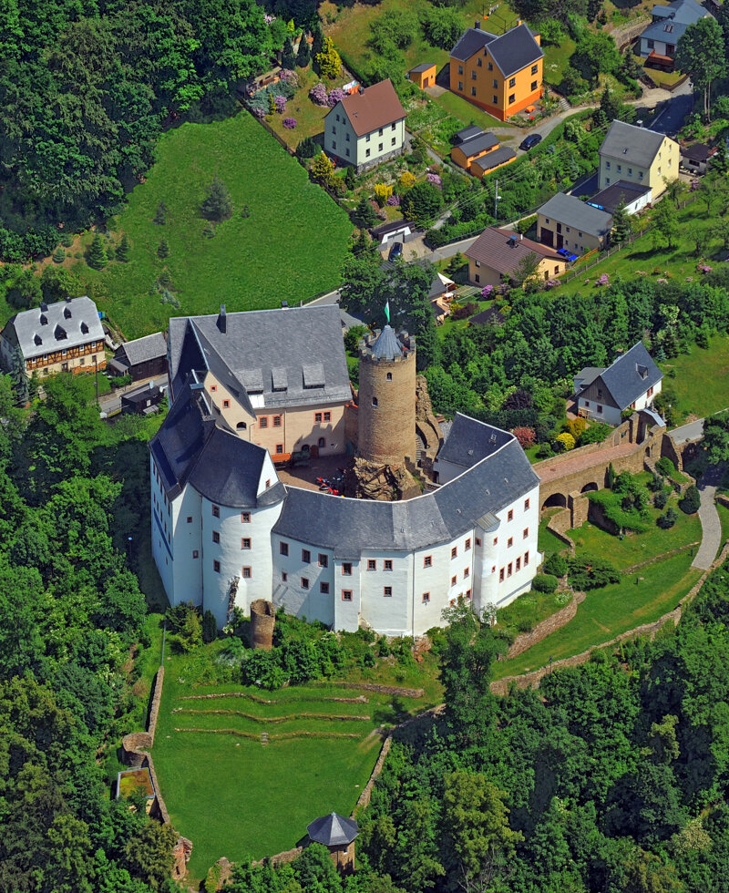 Vogelperspektive Burg Scharfenstein