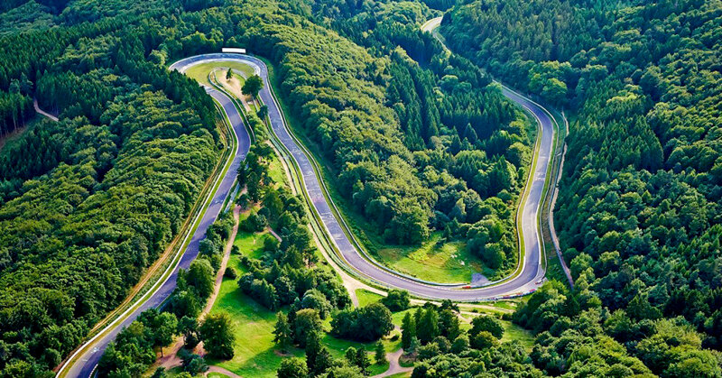 Vogelperspektive auf den Nürburgring