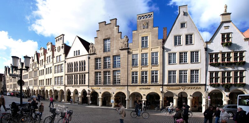 Prinzipalmarkt Münster – Panorama der historischen Giebelhäuser