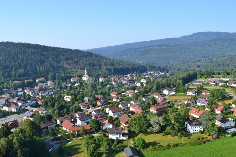 Bayerisch Eisenstein aus der Luftperspektive 