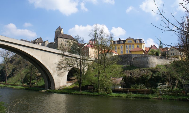 Blick auf den Fluss Eger