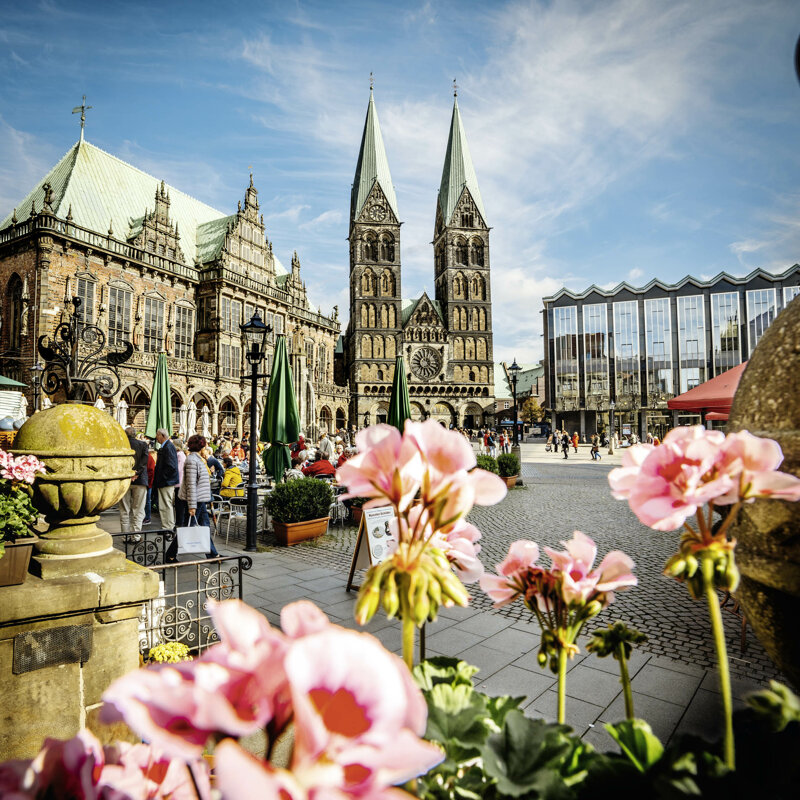 Bremer Marktplatz mit Rathaus, Dom und Bürgerschaft