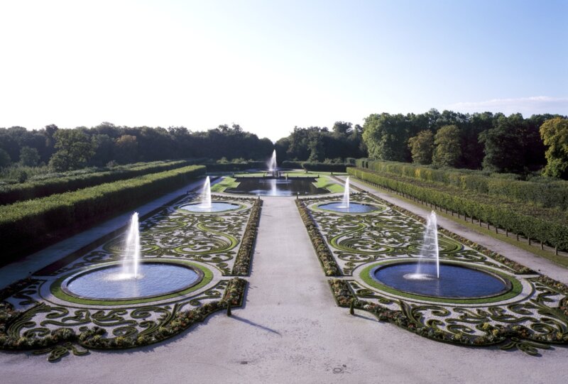 Barocker Park im Schloss Augustusburg