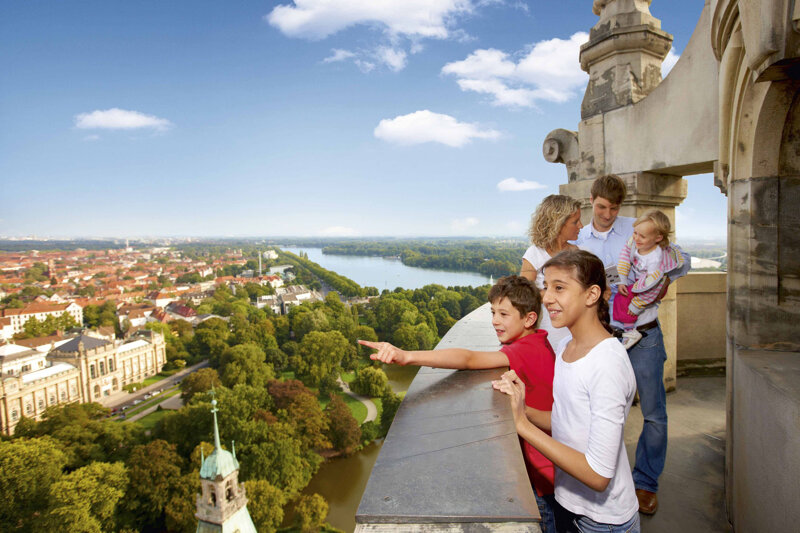 Panoramablick über die Hannover Altstadt vom Neuen Rathaus