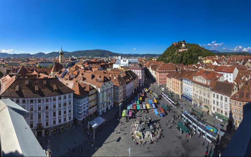 Dächerlandschaft Graz/Österreich