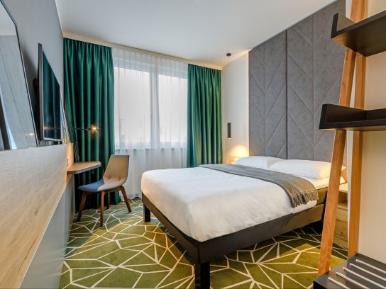 Doppelzimmer in Grüntönen