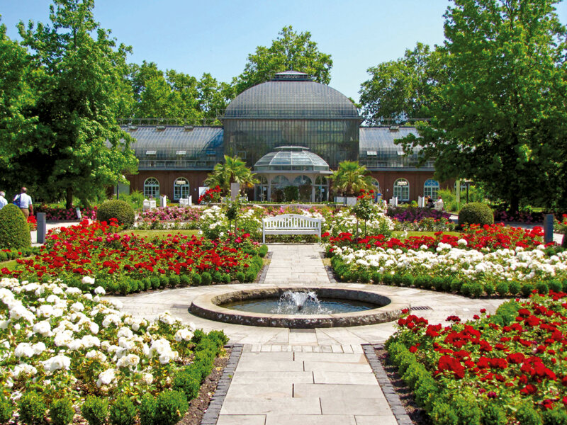 Eingangsbereich des Palmengartens Frankfurt