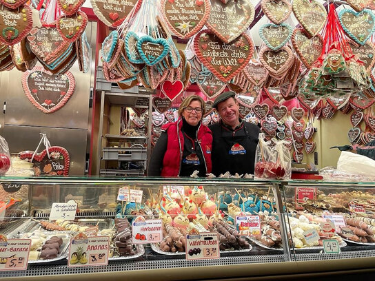 Weihnachtsmarkt Lebkuchenherzen