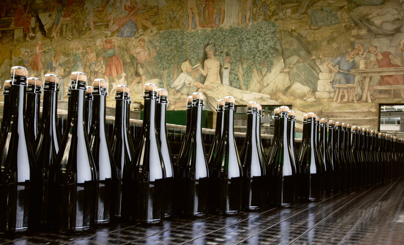 Produktion von Henkell trocken