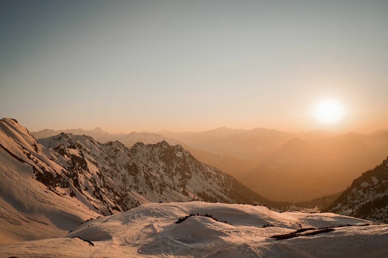 Winterlandschaft im Allgäu Nebelhorn