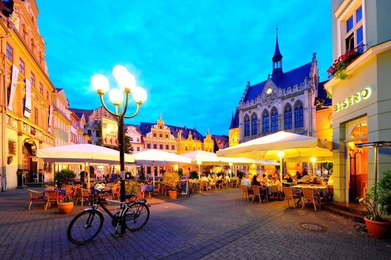 Fischmarkt Erfurt am Abend