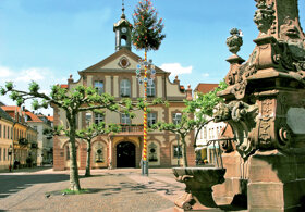 Marktplatz mit Rathaus C H.D. Volz