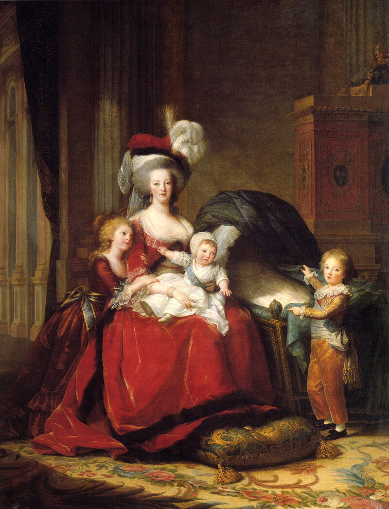 Marie Antoinette und ihre Kinder von Élisabeth Vigée-Lebrun, ohne c wikimedia