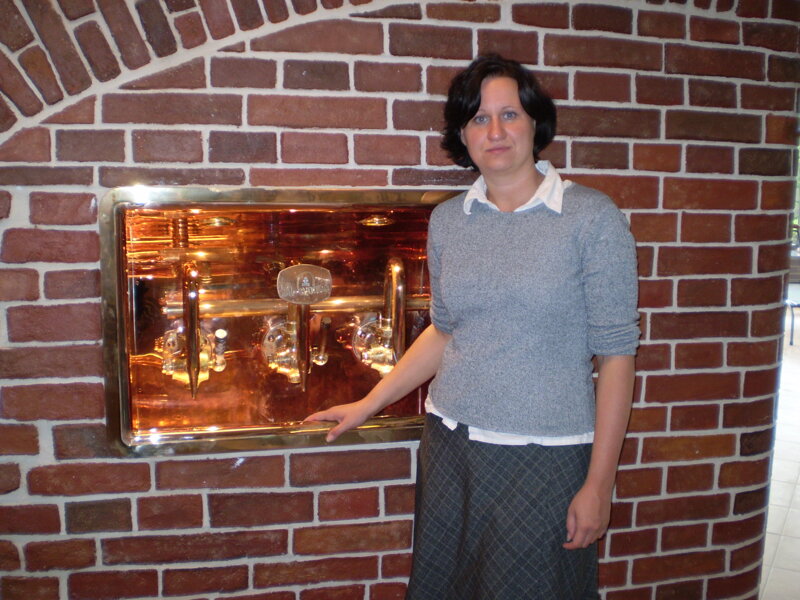 Petra Urbanová in der Brauerei Chodovar.
