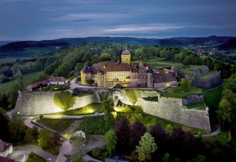 Festung Rosenberg Kronach – Luftaufnahme der Festungsanlage
