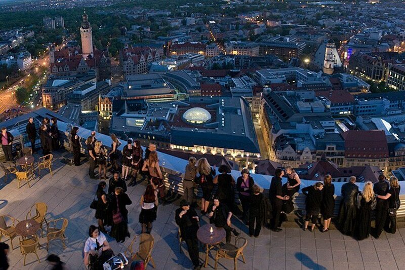 Abendstimmung Skyline von Leipzig