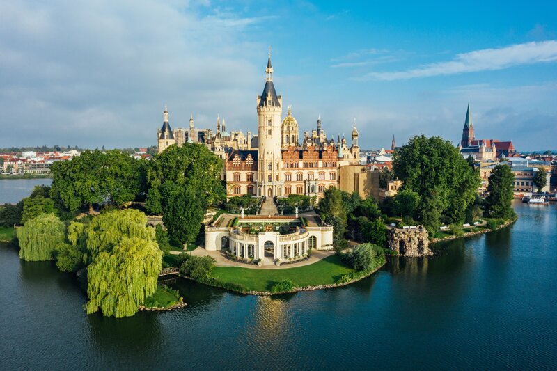 Schweriner Schloss Luftbild