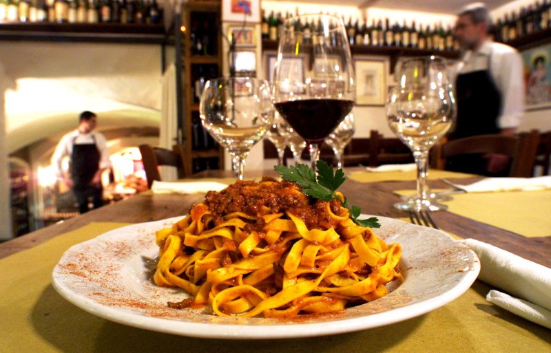 Spaghetti Bolognese in italienischem Restaurant