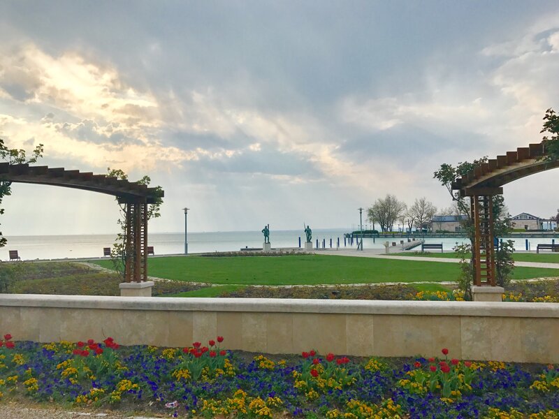 Blick auf Balatonfüred am Plattensee