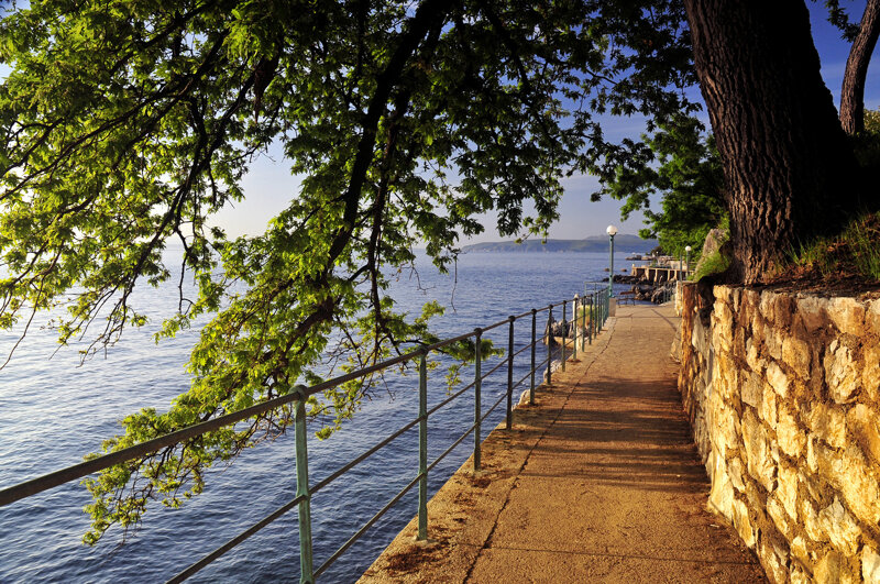 Lovran Lungomare – die berühmte Strandpromenade an der Kvarner Bucht