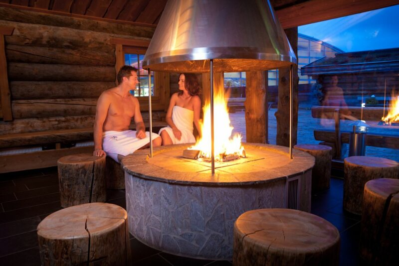 offenes Feuer in der Sauna