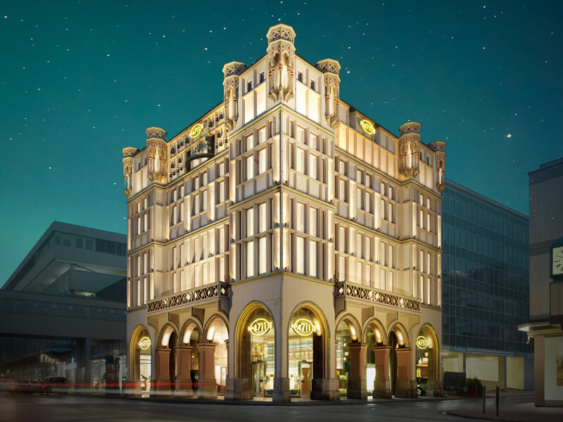 Dufthaus 4711 - Nachtaufnahme Anschnitt - 160x120mm highres cmyk