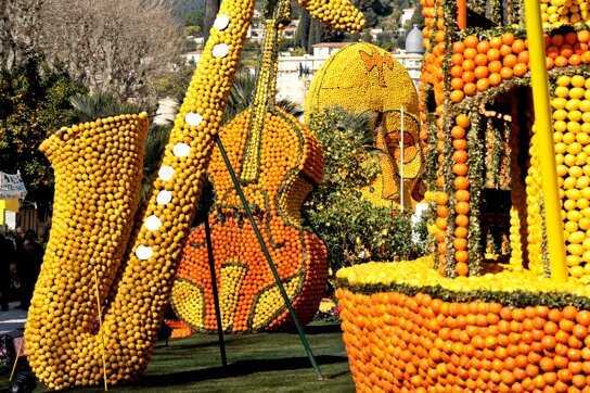 Menton, fête du Citron, Detail c CRT Riviera Côte d'Azur Georges Veran