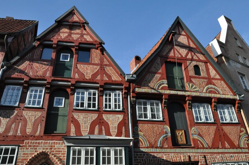 Historische Giebelhäuser in der Altstadt von Lüneburg