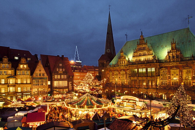 Weihnachtsmarkt auf dem Marktplatz Bremen