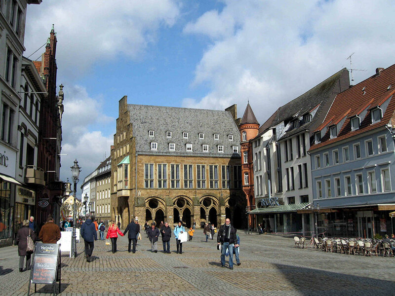 Innenstadt mit historischen Häusern in Minden