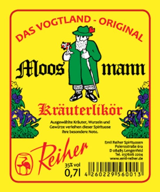 Moosmann Kräuterlikör Etikett