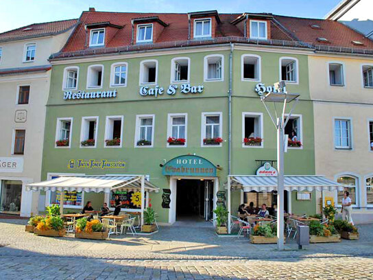 Hotel Evabrunnen in Bischofswerda von außen.