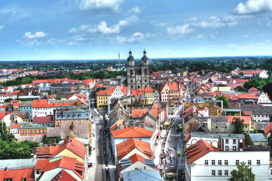 altstadt wittenberg mit stadtkirche