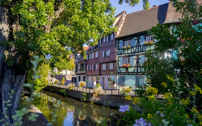 Fachwerkhäuser am Kanal in Colmar